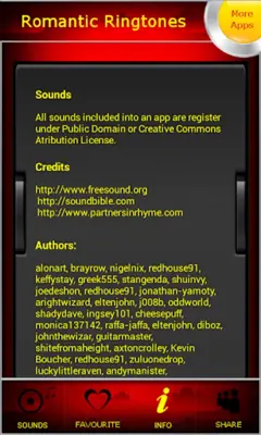 Romantic Ringtones android App screenshot 0